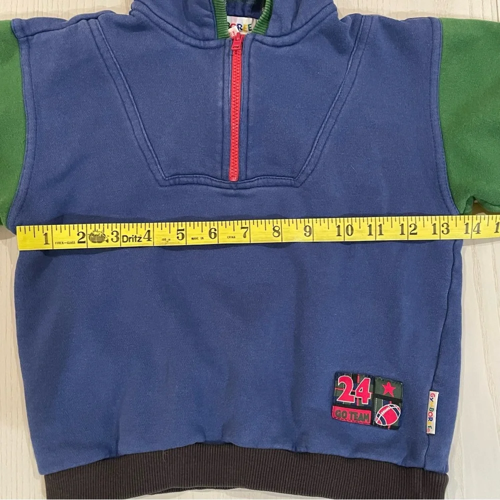 Vintage Gymboree 90s Colorblock Sporty 1/4 Zip Hoodie - Medium 2T 3T